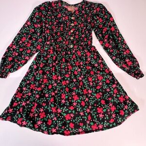 Janie and Jack Black and Pink Floral Dress